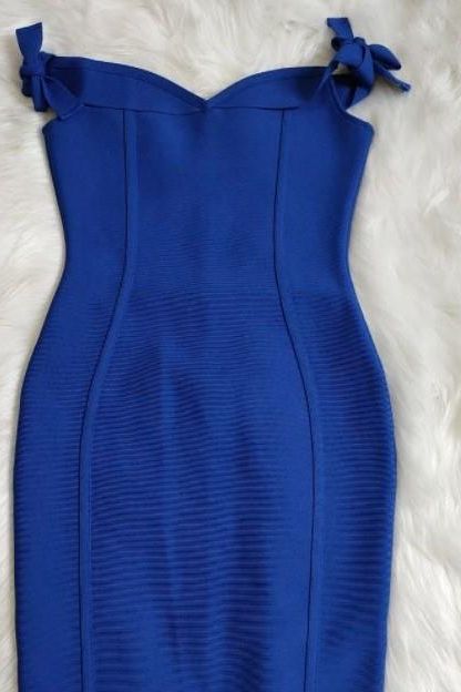 Stylish blue dress | Penelope Bandage Mini Dress - Royal Blue - Ideal for special occasions