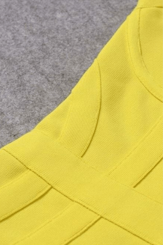 Stylish yellow dress | Pip Bandage Mini Dress - Sun Yellow - Ideal for special occasions