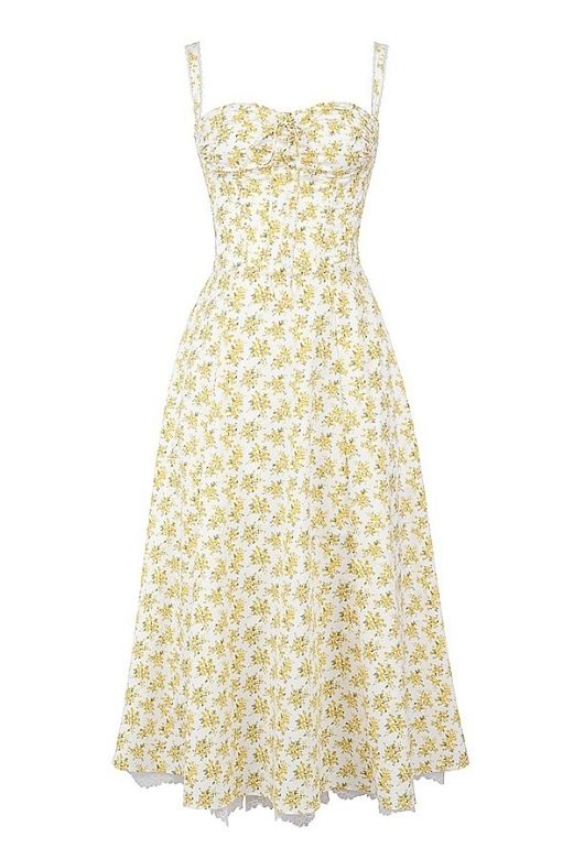 Shop  yellow dress - Perfect for special occasions | Pixie Midi Dress - Daffodil Yellow