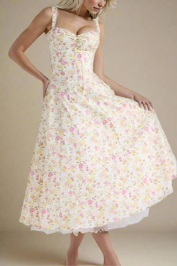 Pixie Midi Dress - Flamingo Pink - Stylish pink dress for special occasions | Buy Online