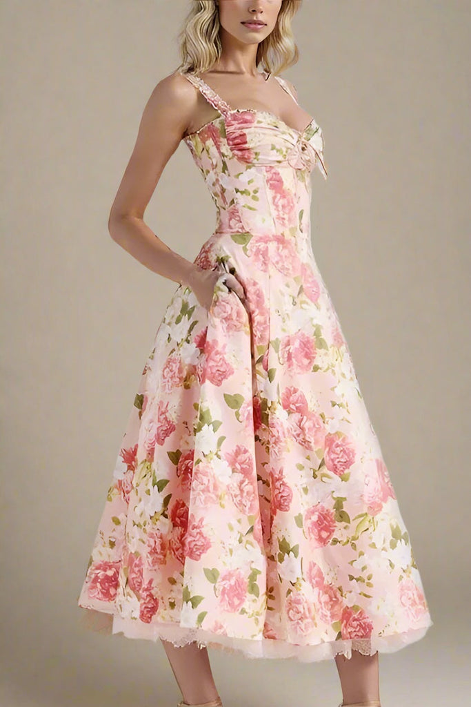 Shop  pink dress - Perfect for special occasions | Pixie Midi Dress - Salmon Pink