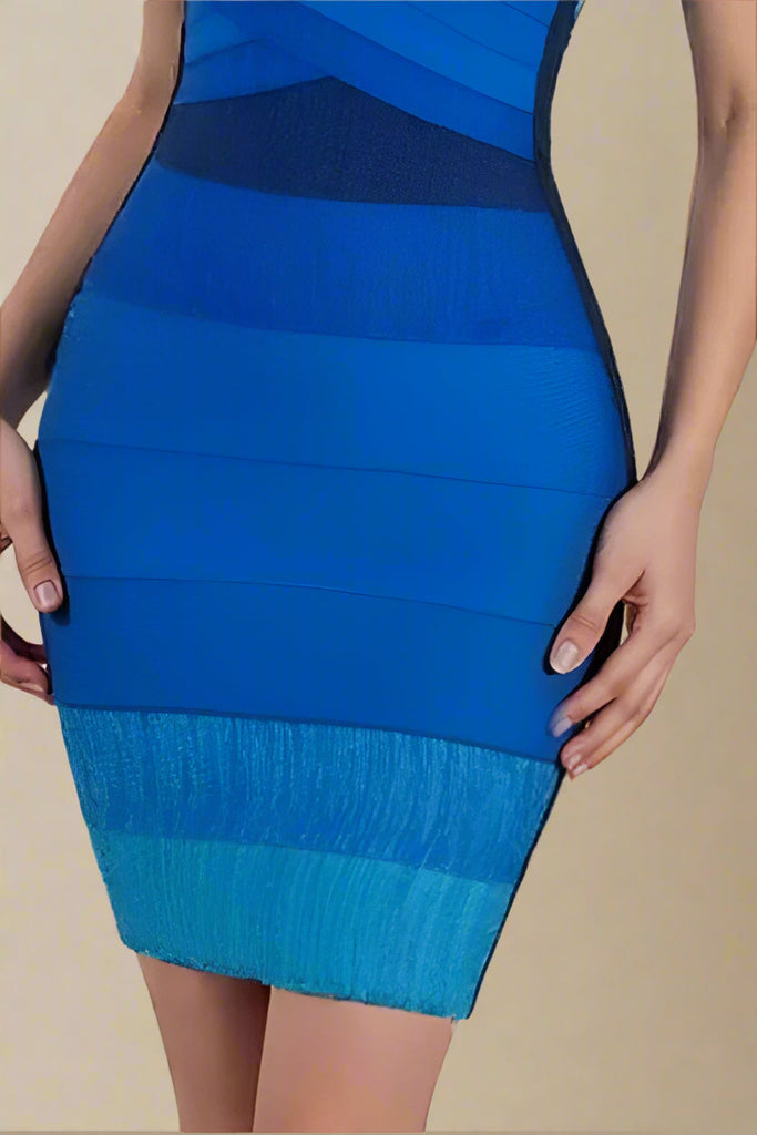 Shop  blue dress - Perfect for special occasions | Portia Bandage Mini Dress - Royal Blue