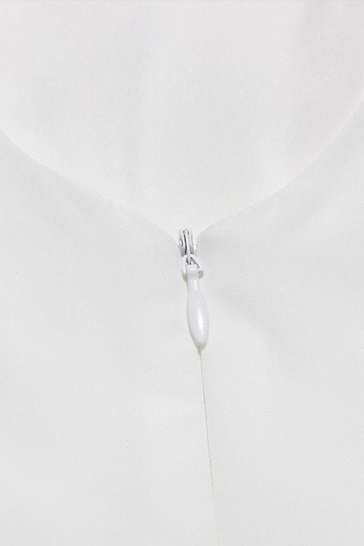 Rian Bodycon Mini Dress - White Pearl - Stylish white dress for special occasions | Buy Online