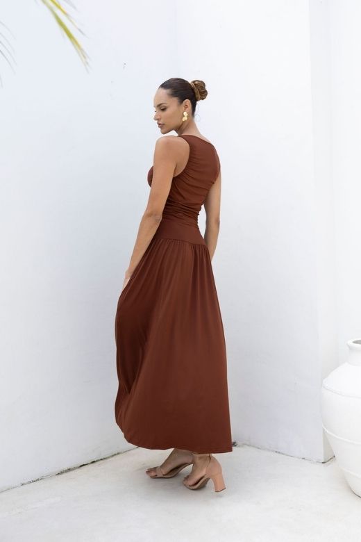 Stylish red dress | Saint Bodycon Wrap Maxi Dress - Chilli Red - Ideal for special occasions