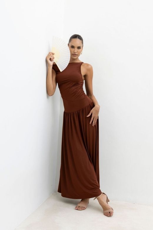 Shop  red dress - Perfect for special occasions | Saint Bodycon Wrap Maxi Dress - Chilli Red