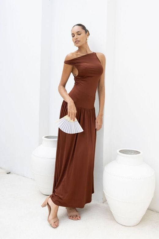Saint Bodycon Wrap Maxi Dress - Chilli Red - Stylish red dress for special occasions | Buy Online