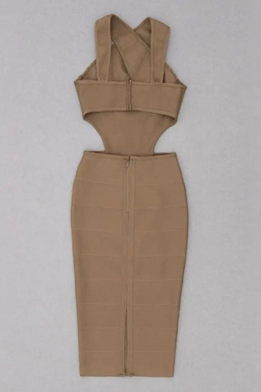 Stylish black dress | Sasha Bandage Midi Dress - Classic Black - Ideal for special occasions