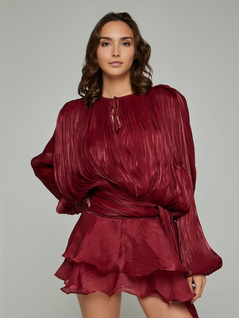 Stylish beautiful dress | Selena Asymmetric Pleated Mini Dress - Ideal for special occasions