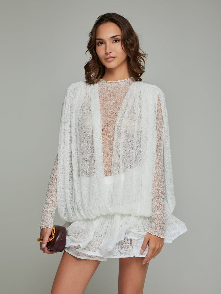 Stylish beautiful dress | Selma Lace Transparent Mini Dress - Ideal for special occasions