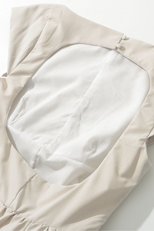 Stylish beige dress | Stella Midi Dress - Beige Cream - Ideal for special occasions