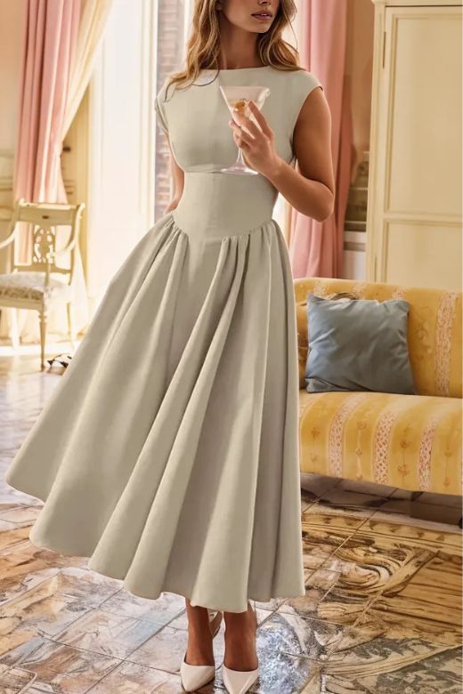 Shop  white dress - Perfect for special occasions | Stella Midi Dress - White Pearl