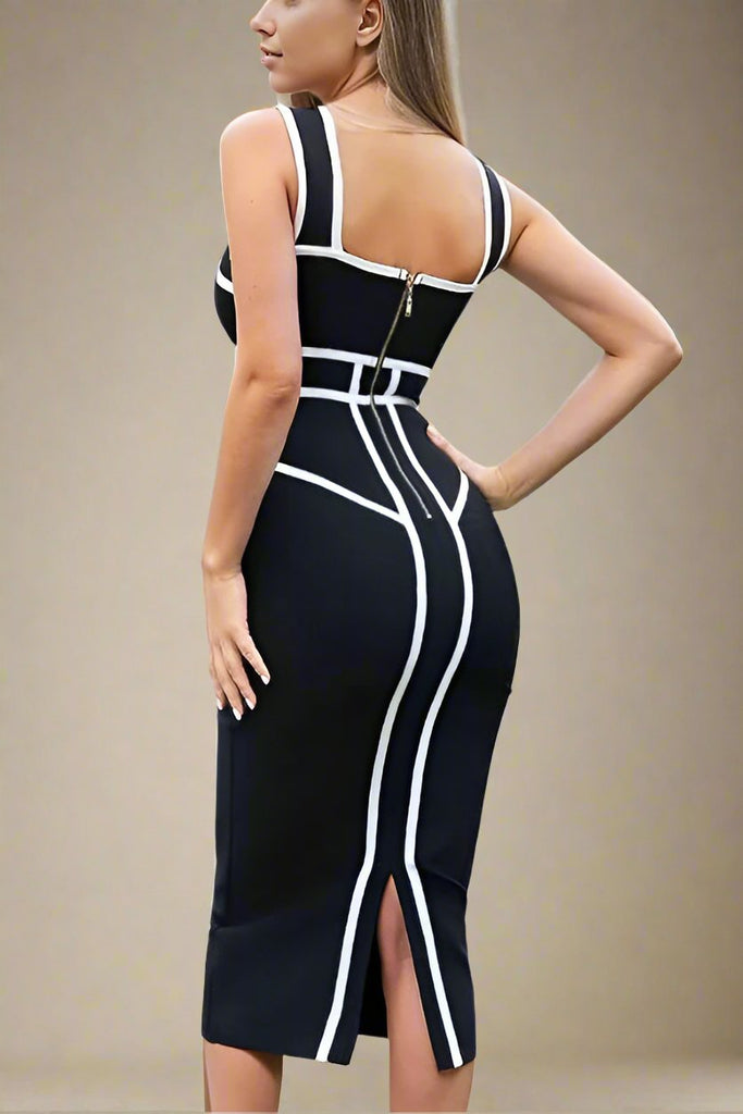 Shop  black dress - Perfect for special occasions | Suki Bandage Midi Dress - Classic Black