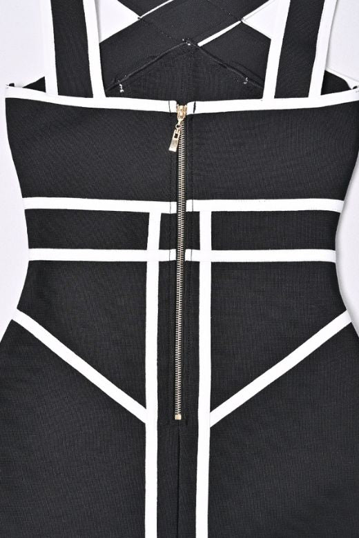 Stylish black dress | Suki Bandage Midi Dress - Classic Black - Ideal for special occasions