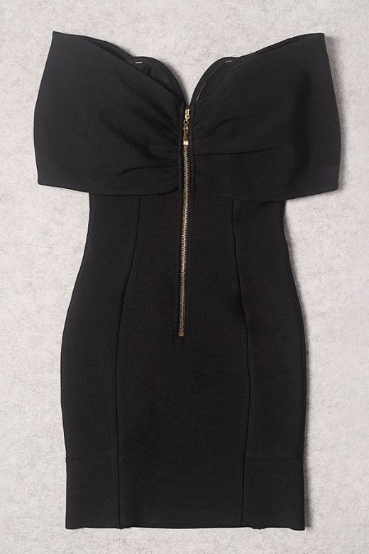 Tanya Bandage Mini Dress - Classic Black - Stylish black dress for special occasions | Buy Online