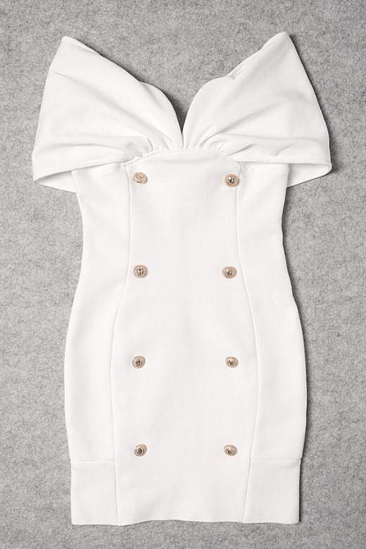 Shop  white dress - Perfect for special occasions | Tanya Bandage Mini Dress - White Pearl