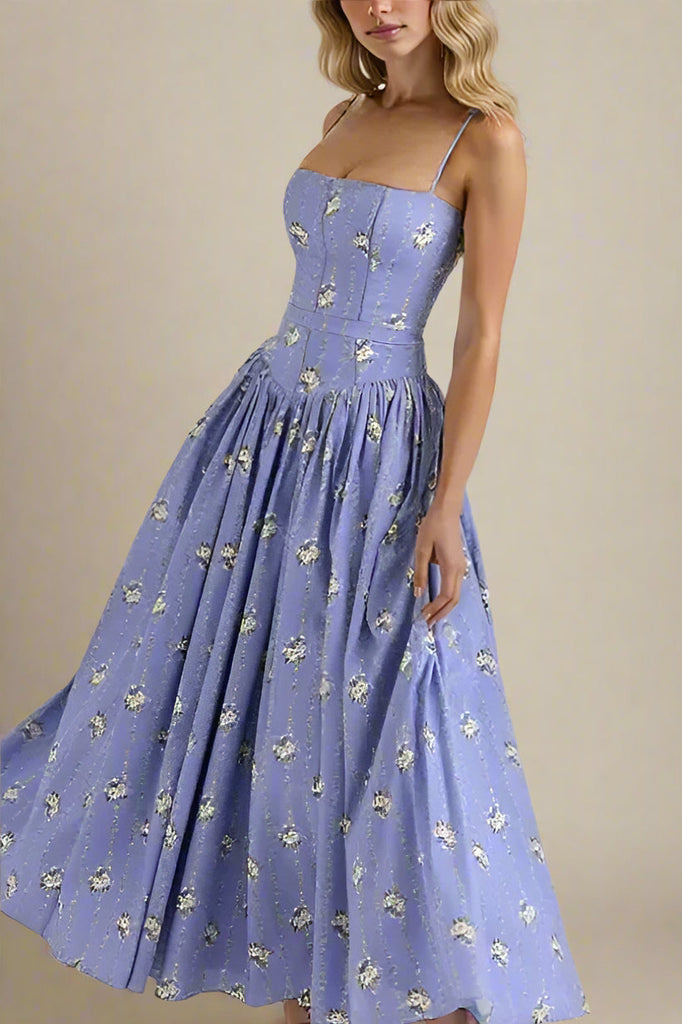 Tasmin Midi Dress - Royal Blue - Stylish blue dress for special occasions | Buy Online