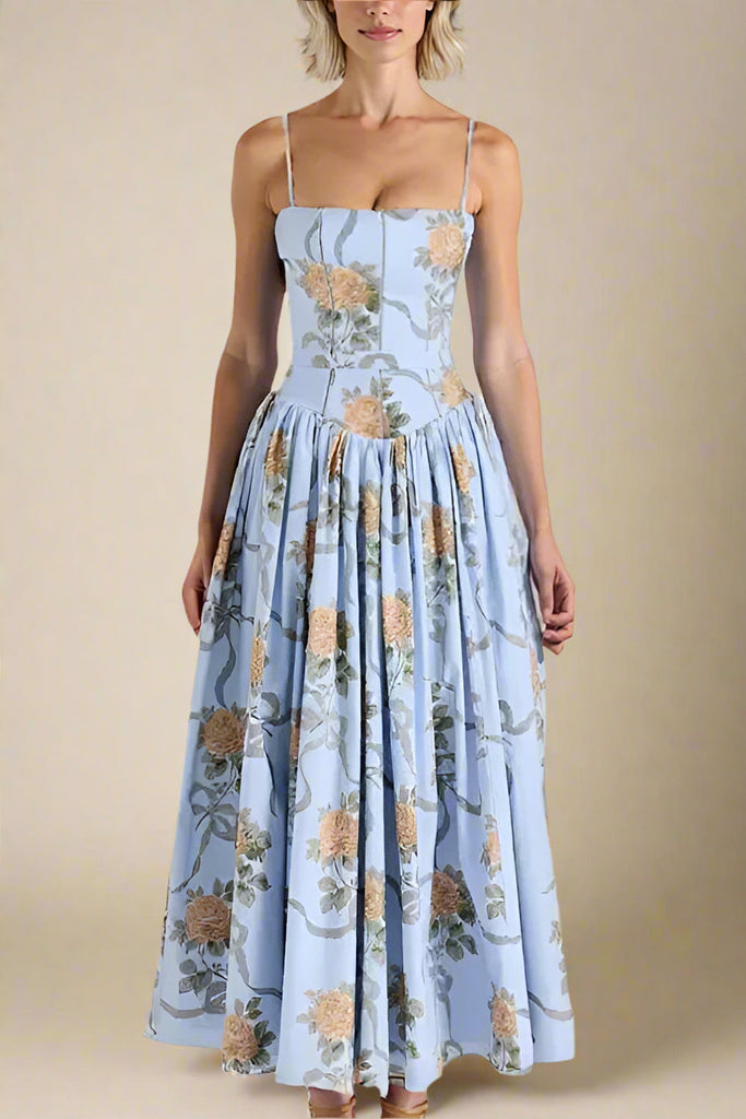 Tasmin Midi Dress - Sky Blue - Stylish blue dress for special occasions | Buy Online