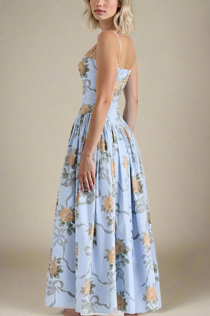 Stylish blue dress | Tasmin Midi Dress - Sky Blue - Ideal for special occasions