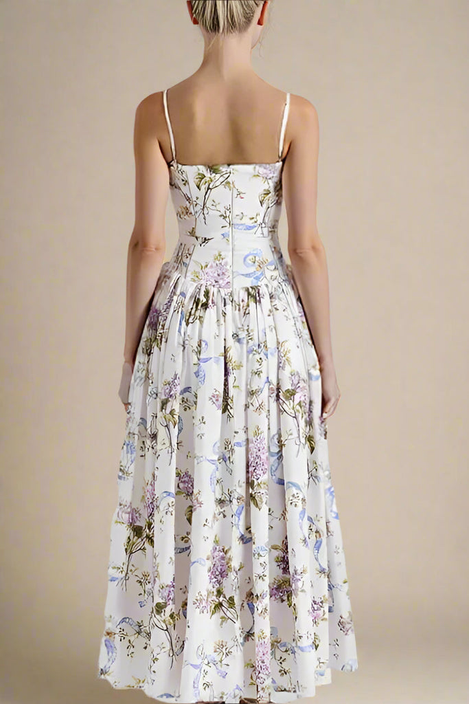 Shop  white dress - Perfect for special occasions | Tasmin Midi Dress - White Floral