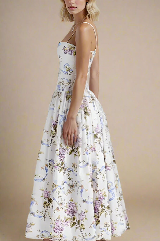 Shop  white dress - Perfect for special occasions | Tasmin Midi Dress - White Floral