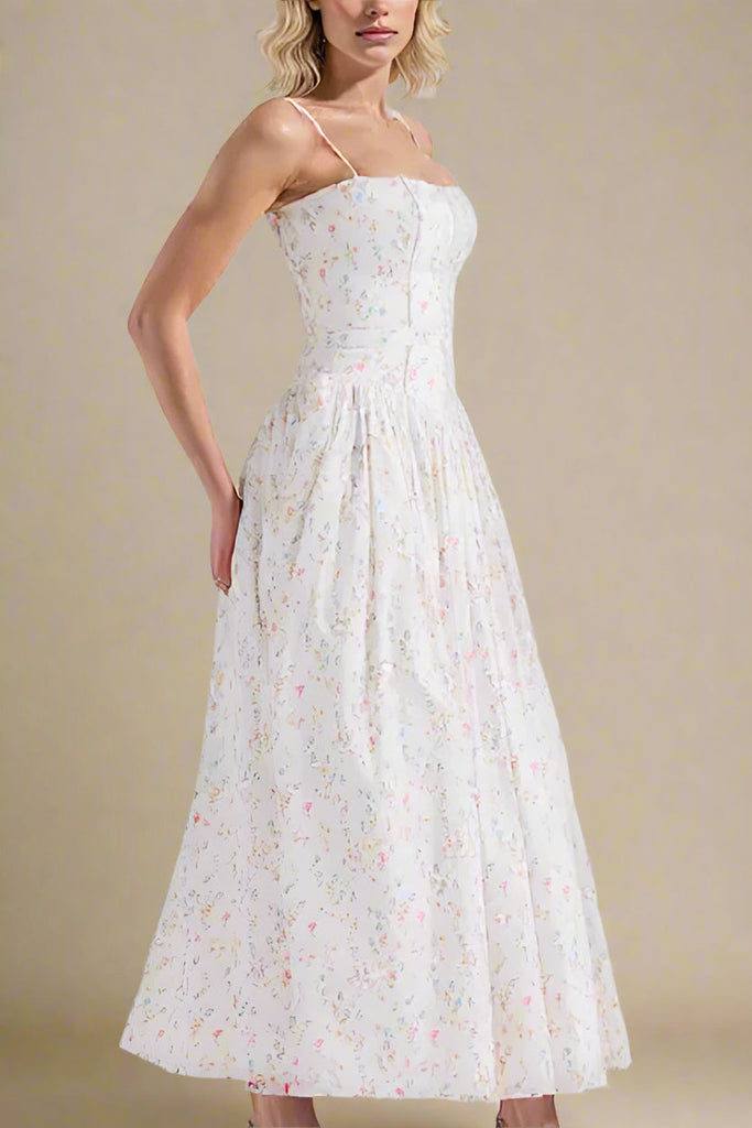 Shop  white dress - Perfect for special occasions | Tasmin Midi Dress - White Print