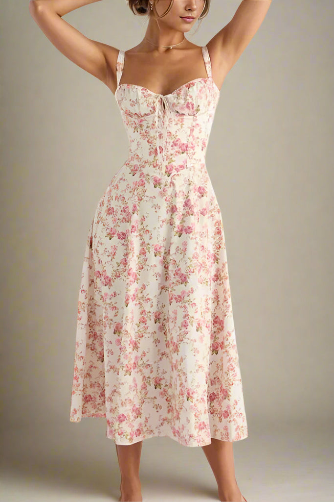 Taylor Day Midi Dress - Coral Red - Stylish red dress for special occasions | Buy Online