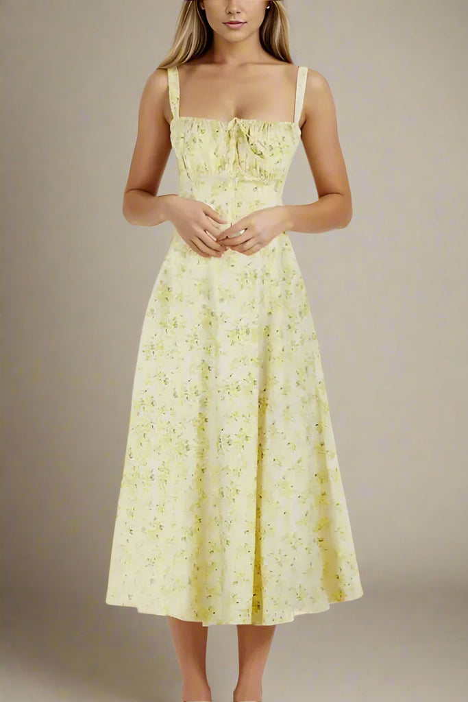 Taylor Day Midi Dress - Daffodil Yellow - Stylish yellow dress for special occasions | Buy Online