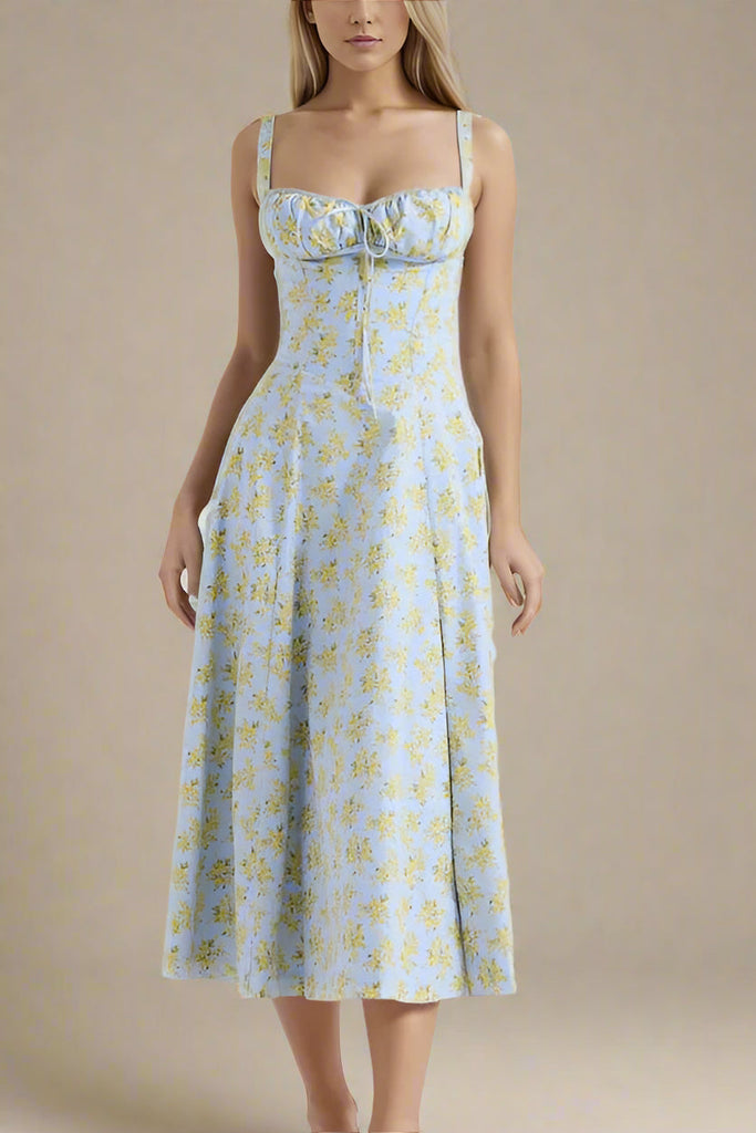 Stylish blue dress | Taylor Day Midi Dress - Sky Blue - Ideal for special occasions