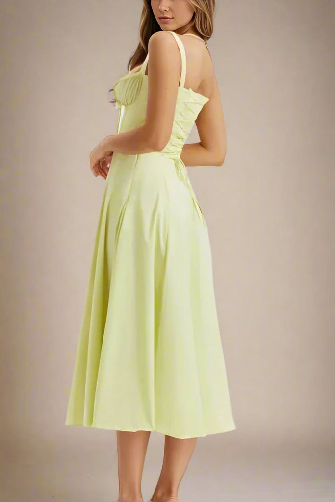 Taylor Day Midi Dress - Sun Yellow - Stylish yellow dress for special occasions | Buy Online