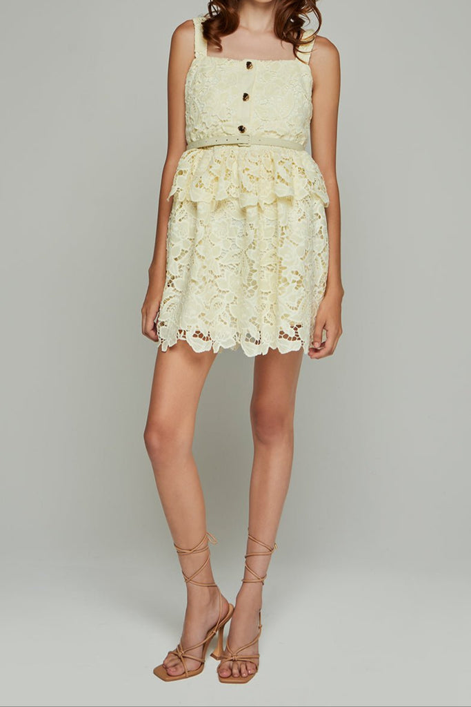 Shop  beautiful dress - Perfect for special occasions | Velma Peplum Strapped Lace Mini Dress
