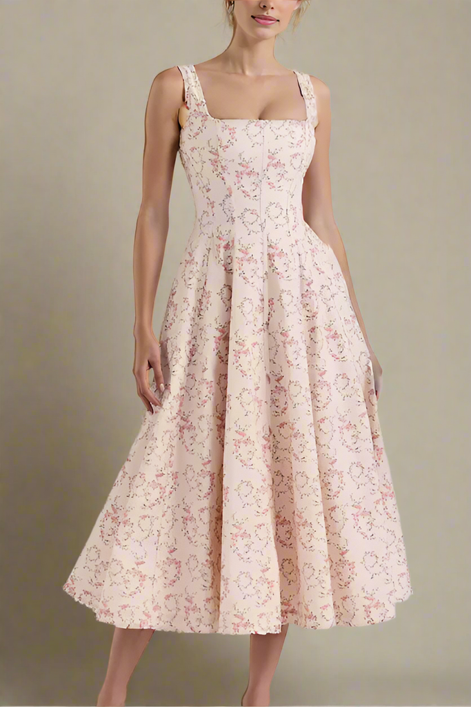 Stylish pink dress | Willa Midi Dress - Dusty Pink - Ideal for special occasions