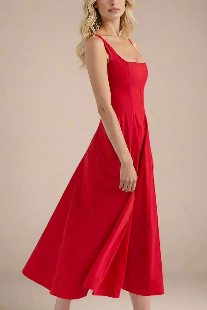 Shop  red dress - Perfect for special occasions | Willa Midi Dress - Lipstick Red