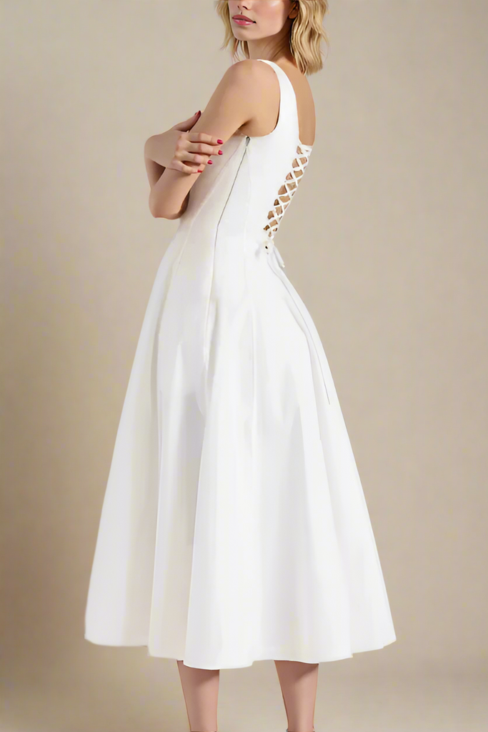 Shop  white dress - Perfect for special occasions | Willa Midi Dress - White Pearl