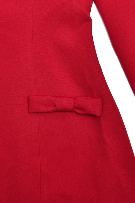 Stylish red dress | Zena Long Sleeve Bodycon Mini Dress - Lipstick Red - Ideal for special occasions